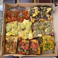 Six different slices at Pizz'arome in Strasbourg