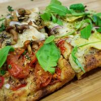 4 Different types of delicious vegan pizza toasted to perfection! at Pizz'arome in Strasbourg