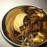 Amuse bouche con carciofo e hummus  at Mater Terrae in Rome