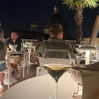 Wine and the view   at Mater Terrae in Rome