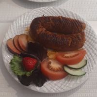 chorizo at Veganeats Caffe in Lisbon