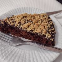 Delicious chocolate and peanut house dessert at Veganeats Caffe in Lisbon