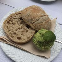 Avocado smash + bread  at Veganeats Caffe in Lisbon
