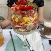 Soy Joghurt with fruits and homemade muesli   at Veganeats Caffe in Lisbon