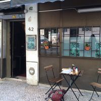 outside  at Veganeats Caffe in Lisbon