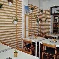 extremely homely both inside and out at Veganeats Caffe in Lisbon