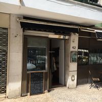 outside  at Veganeats Caffe in Lisbon