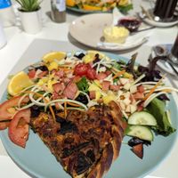 Quiche at Veganeats Caffe in Lisbon