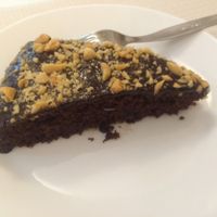 chocolate cake  at Veganeats Caffe in Lisbon