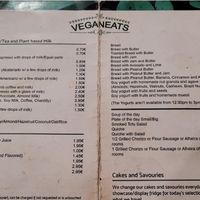 Menü englisch at Veganeats Caffe in Lisbon