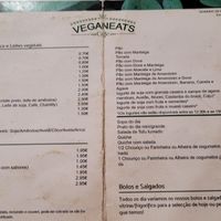 Menü portugiesisch at Veganeats Caffe in Lisbon