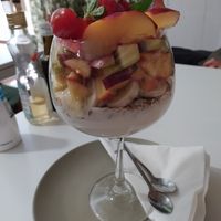 Soy joghurt with homemade musli at Veganeats Caffe in Lisbon