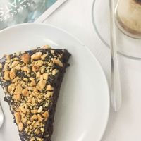Chocolate cake - delicious! at Veganeats Caffe in Lisbon