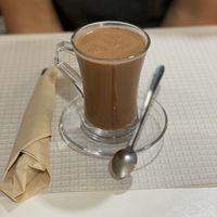 Hot chocolate with soy at Veganeats Caffe in Lisbon