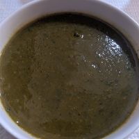 Lettuce soup at Veganeats Caffe in Lisbon