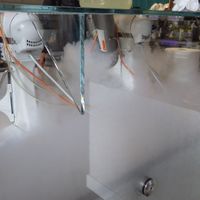 Liquid nitrogen process at N'Ice Cream Factory in Warsaw