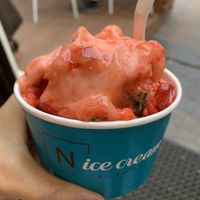 Strawberry, lemon, and mint nice cream at N'Ice Cream Factory in Warsaw
