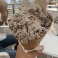 Peanut butter, banana and Oreo with an unsweetened soy milk base at N'Ice Cream Factory in Warsaw