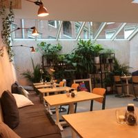 Seating up the back  at MOOK Pancakes in Amsterdam