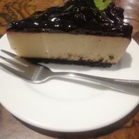 Blueberry cheesecake. This tastes coconut-y at Reasons Cafe in Lucena City