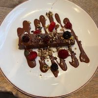 Chocolate dessert  at Farmacy in West London