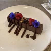 Raw chocolate torte  at Farmacy in West London