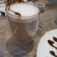 Ginger latte at Farmacy in West London
