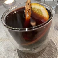 Mulled wine. Not very sweet. It is perfect for me    at Farmacy in West London