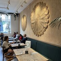 Some seating   at Farmacy in West London