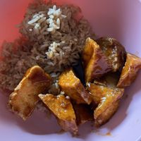 General Tsos tofu & vegan fried rice at Sun Tong Luck Asian Cuisine in Columbus
