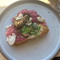 Pic does not do it justice, it was quite big and absolutely loaded with beetroot, hummus, radish, vegan feta and a massive slab (half) an avo with dukkuh 😍🤑🤑🤤 #Veganuar at Round Bird in Lilydale