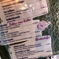 menu at Kartoffelhaus in Eisenach