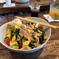 'aina chirashizushi (vegan poke) at Hilo Bay Cafe in Hilo