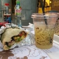Kiwi lemonade and vegan burrito at Burrito Madre - Old Town in Belgrade