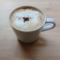 The Cappuccino at Oatmeal is huge, and delicious. It's made of vegan milk, and just as tasty as regular cappuccino, but cruelty-free. A real treat, and with 4€ it comes along rather cheap, I have to admit. What a treat. at Oatmeal in Paris