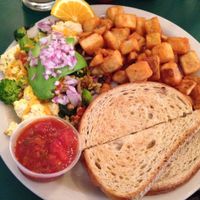 vegan scrambled tofu at Crazy Burger in Narragansett
