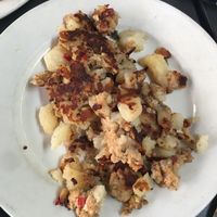 Vegan sausage hash at Crazy Burger in Narragansett