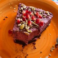 Funky vegan bosbessentaart at Funky Jungle in Mechelen