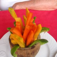 Raw veggies for munching. It was nice! at La Berenjena in Vinales