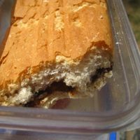 Seitan sandwich! It's bread, seitan and nothing else. at La Berenjena in Vinales