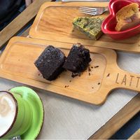 Vegan Plumcake, capuccino with soya milk and vegan tortilla  at Lattuga in Rome