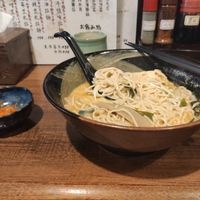 Dandanmian and the kimchi side (It was more when it came out, I forgot  to take this picture before eating i was so hungry) at Qiu Dou Ru La Mien - Hagi Soymilk Ramen in Kaohsiung