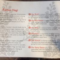 About ramen hagi, the owner and their philosophy and products at Qiu Dou Ru La Mien - Hagi Soymilk Ramen in Kaohsiung