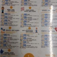 Menu at Novagea Juice Corner in Athens