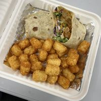 Honey Mustard Chicken Wrap with gator tots   at The Tasty in Philadelphia