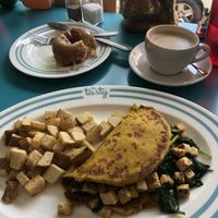 Omelet with spinach and tofu “feta"  at The Tasty in Philadelphia