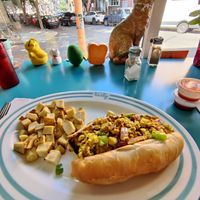 Breakfast hoagie with home fries at The Tasty in Philadelphia