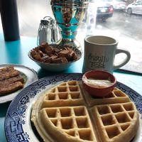 Straight Up Waffle, Home Fries, Tempeh Bacun  at The Tasty in Philadelphia