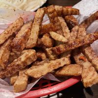 Szechuan Potato Fries (delicious!)  at Grand Szechuan in Bloomington