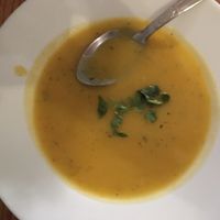 Pumpkin soup at Zona Franca in Lisbon